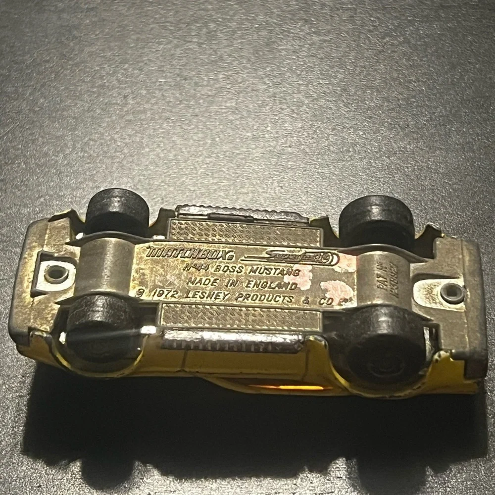 Vintage 1972 Lesney Matchbox Superfast No.44 Yellow Boss Mustang